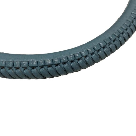 Auth PRADA - BR4829 Blue Gray Leather Shoulder Bag - Picture 13 of 16